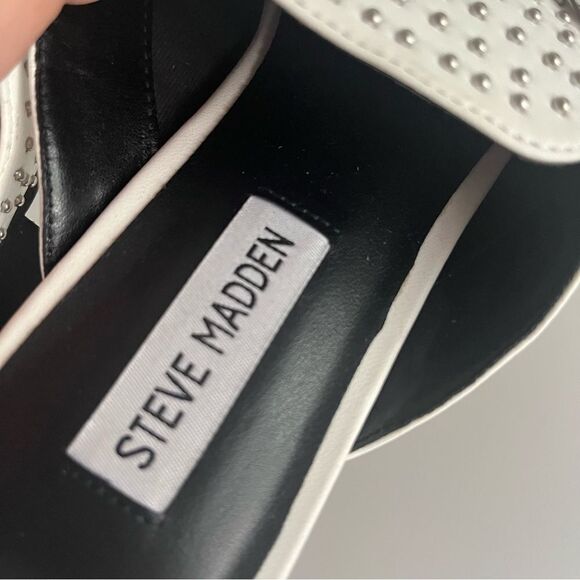 Steve Madden Keller Mules in White and Silver Chain Detail, Size 8.5 NWOB - Picture 12 of 12